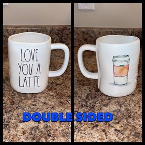 Rae Dunn Love You A Latte Double Sided Mug